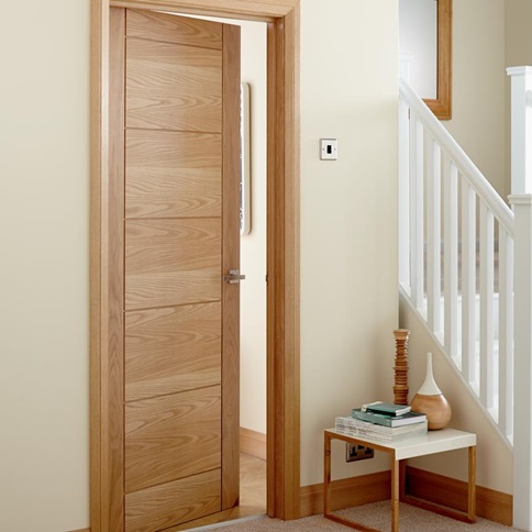 Linear Oak Door